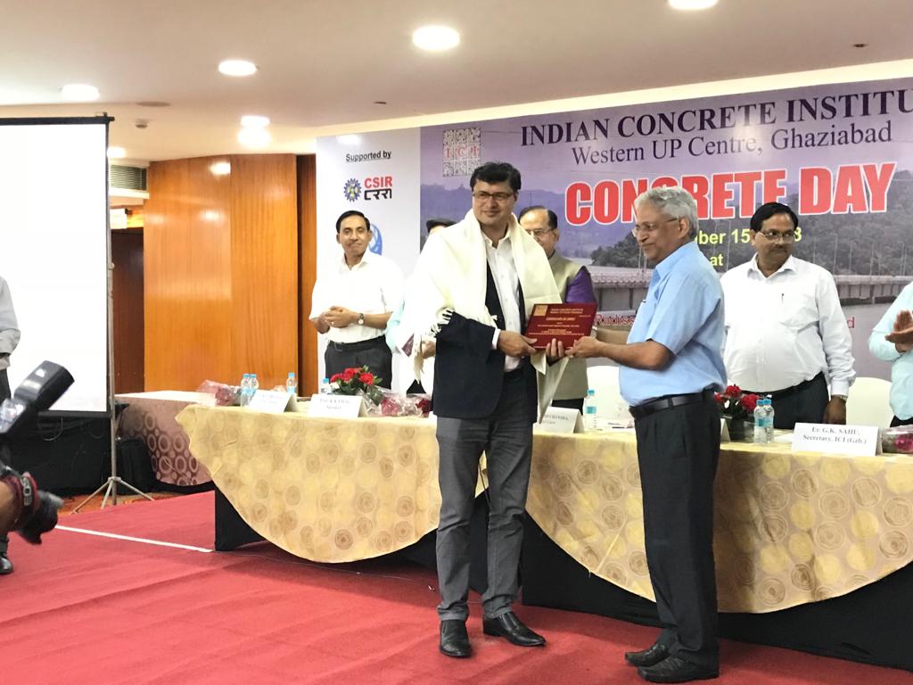 Award From Indian Concrete Institute UP West Chapter